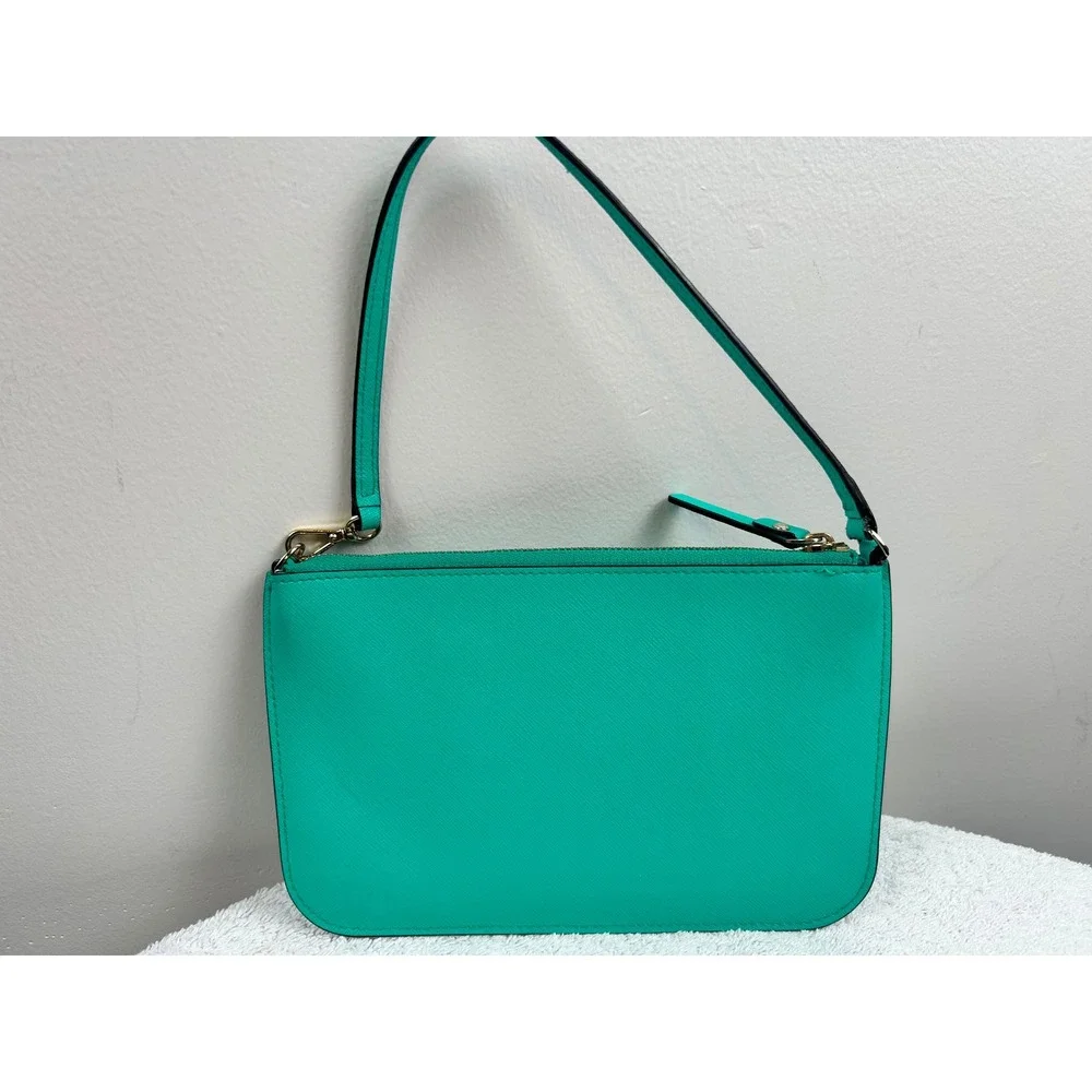 kate spade Turquoise Saffiano Leather Wristlet Shoulder Bag